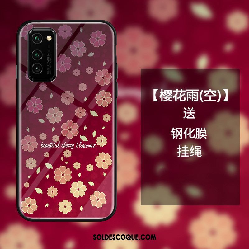Coque Honor View30 Pro Frais Verre Sakura Téléphone Portable Incassable Soldes