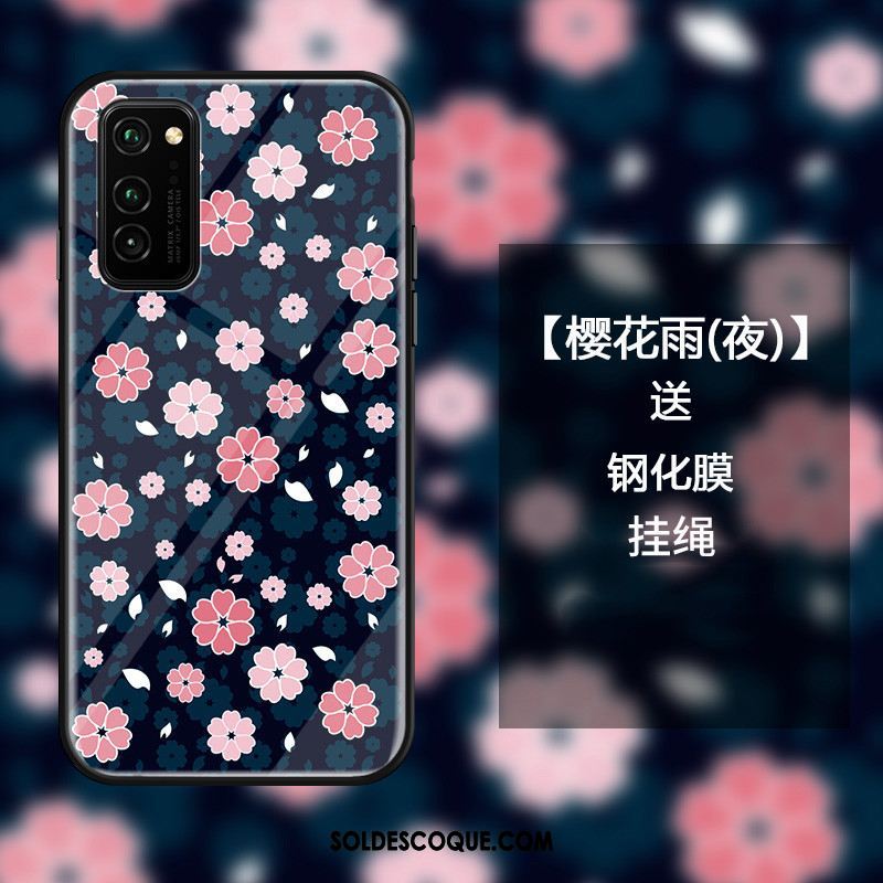 Coque Honor View30 Pro Frais Verre Sakura Téléphone Portable Incassable Soldes