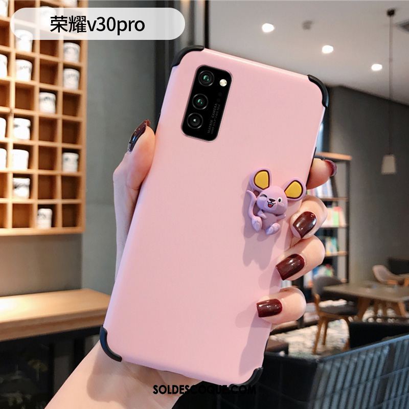 Coque Honor View30 Pro Incassable Dimensionnel Dessin Animé Silicone Délavé En Daim Housse Pas Cher