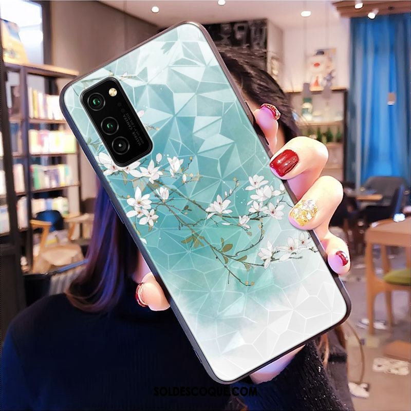 Coque Honor View30 Pro Incassable Modèle Fleurie Losange Personnalité Style Chinois Soldes