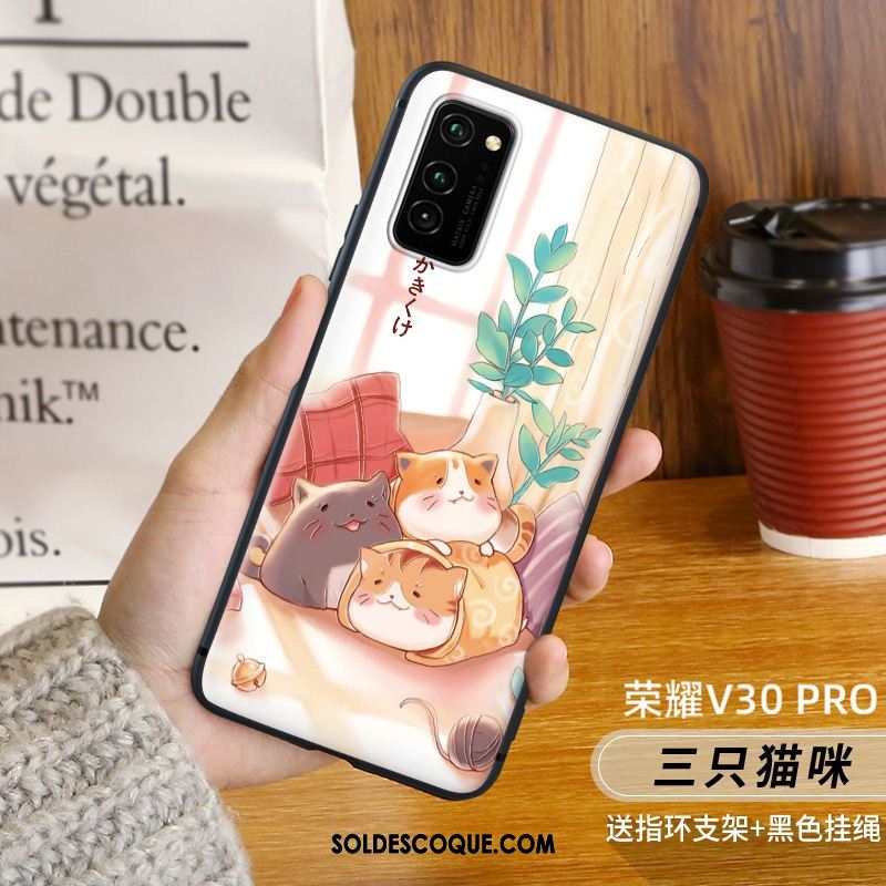 Coque Honor View30 Pro Noël Créatif Simple Chat Très Mince Soldes