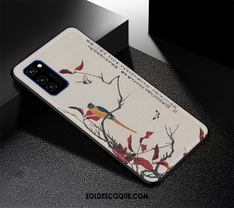 Coque Honor View30 Pro Téléphone Portable Tout Compris Style Chinois Étui Modèle Fleurie Housse Soldes