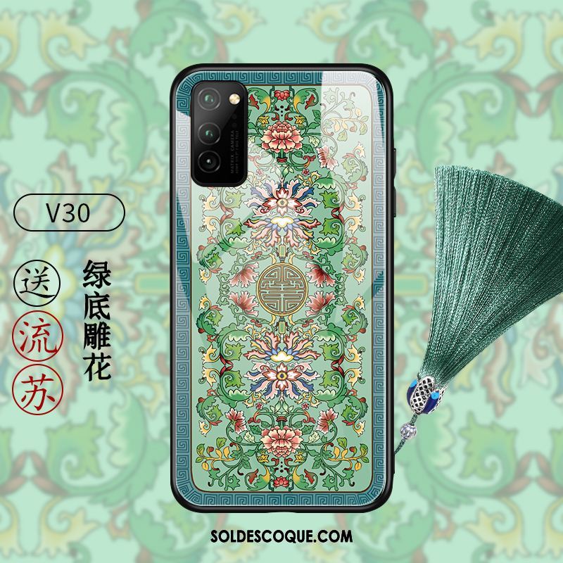 Coque Honor View30 Sculpté Incassable Classiques Style Chinois Personnalité Soldes