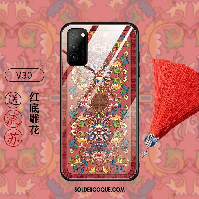 Coque Honor View30 Sculpté Incassable Classiques Style Chinois Personnalité Soldes