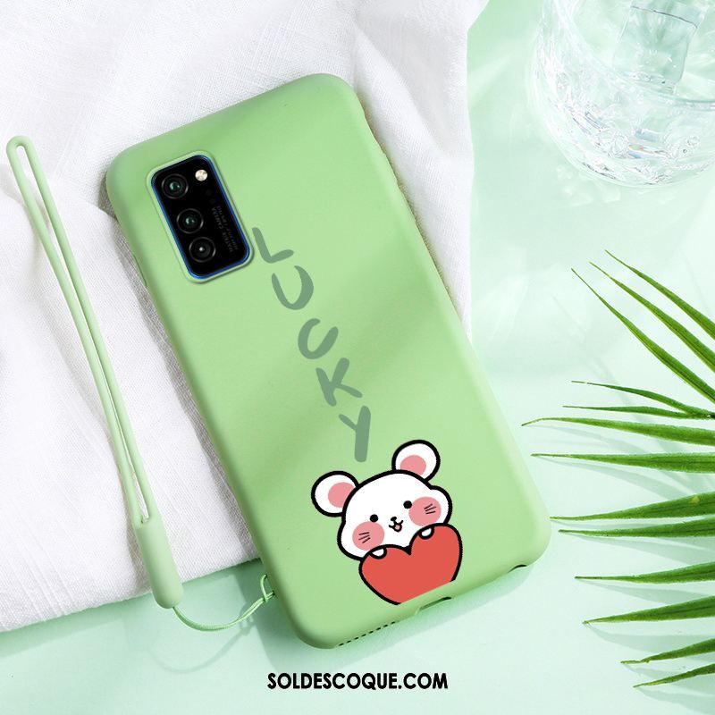 Coque Honor View30 Simple Créatif Net Rouge Très Mince Vert Soldes