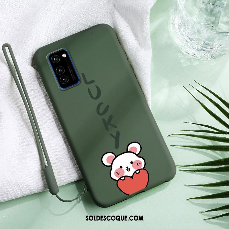 Coque Honor View30 Simple Créatif Net Rouge Très Mince Vert Soldes