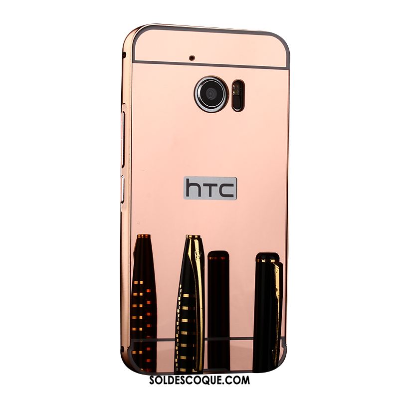 Coque Htc 10 Miroir Border Téléphone Portable Métal Couvercle Arrière Pas Cher