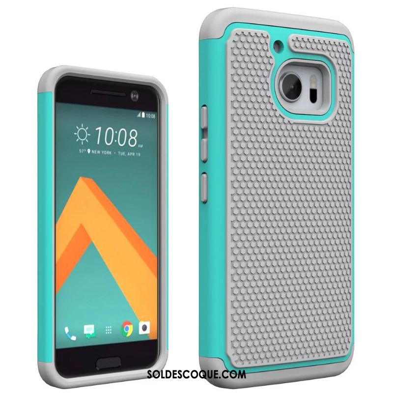 Coque Htc 10 Modèle Fleurie Étui Silicone Téléphone Portable Bleu Pas Cher