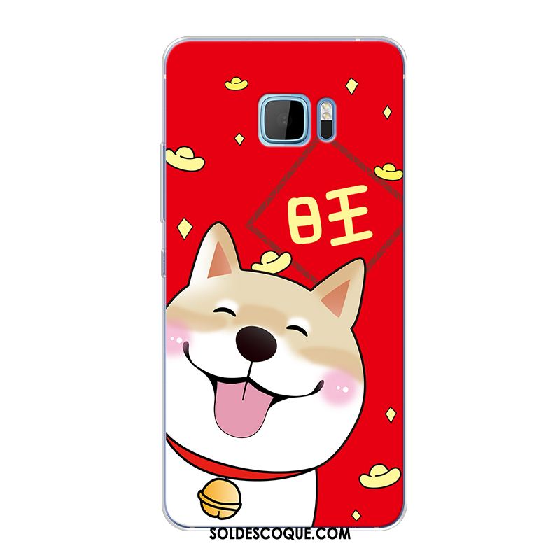 Coque Htc 10 Rouge Chat Chiens Fluide Doux Téléphone Portable Soldes