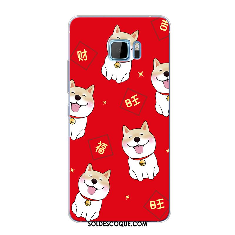 Coque Htc 10 Rouge Chat Chiens Fluide Doux Téléphone Portable Soldes