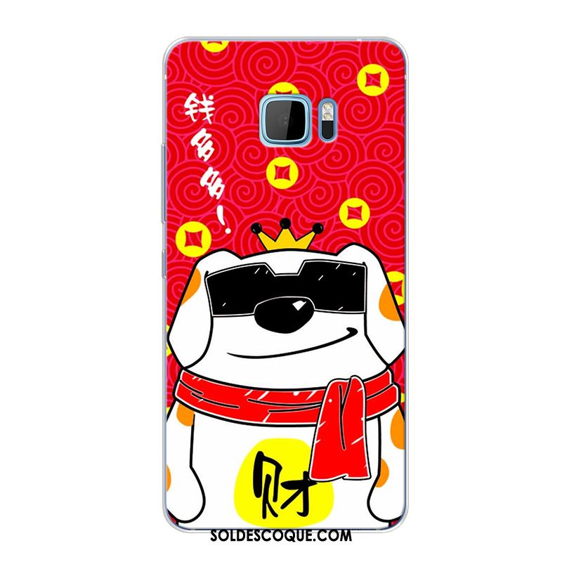 Coque Htc 10 Rouge Chat Chiens Fluide Doux Téléphone Portable Soldes