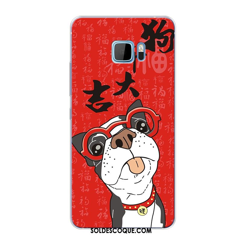 Coque Htc 10 Rouge Chat Chiens Fluide Doux Téléphone Portable Soldes