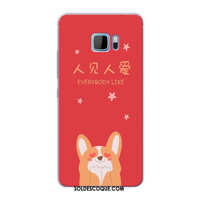 Coque Htc 10 Rouge Chat Chiens Fluide Doux Téléphone Portable Soldes