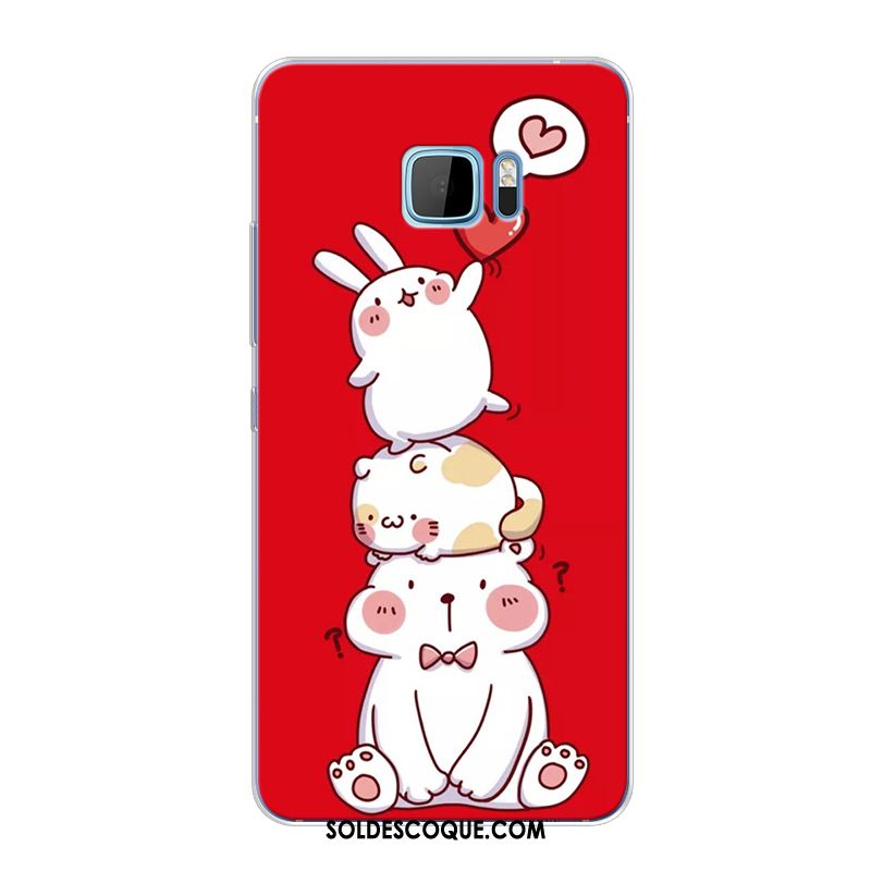 Coque Htc 10 Rouge Chat Chiens Fluide Doux Téléphone Portable Soldes