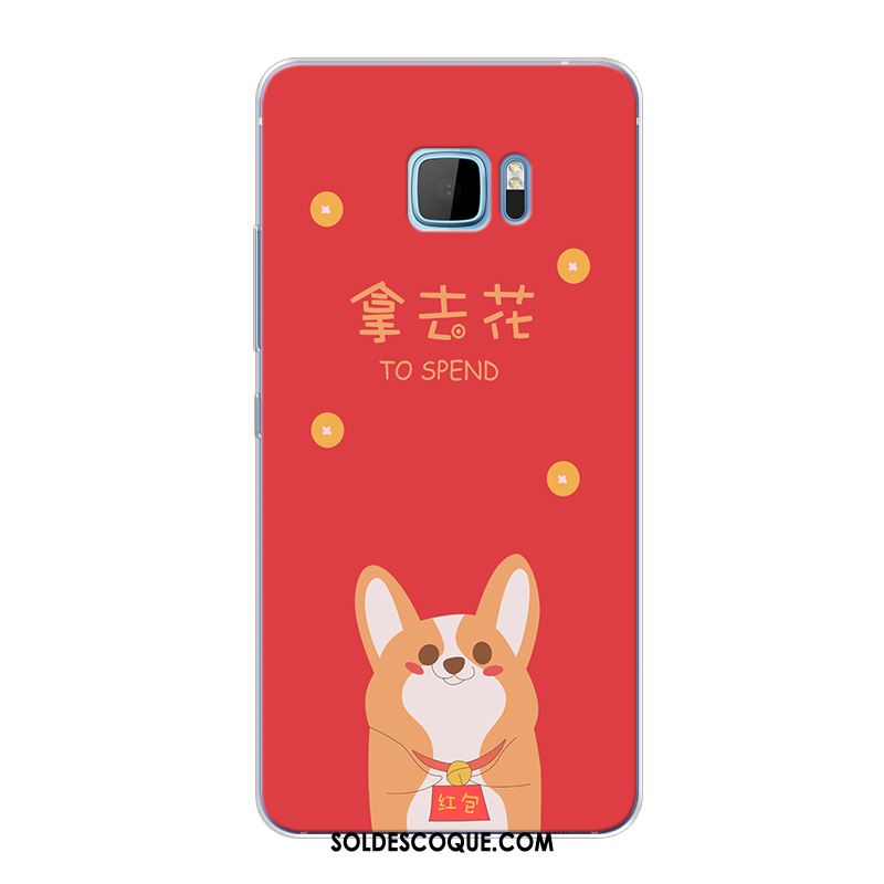 Coque Htc 10 Rouge Chat Chiens Fluide Doux Téléphone Portable Soldes