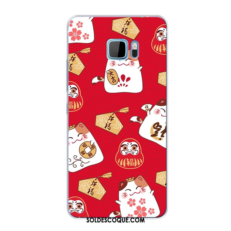 Coque Htc 10 Rouge Chat Chiens Fluide Doux Téléphone Portable Soldes