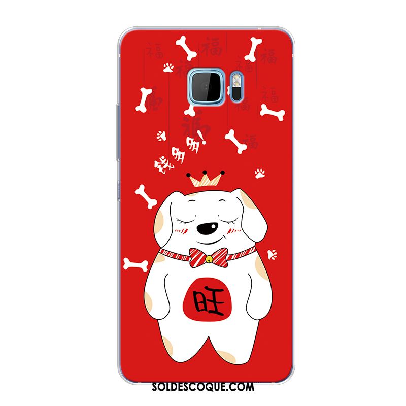 Coque Htc 10 Rouge Chat Chiens Fluide Doux Téléphone Portable Soldes