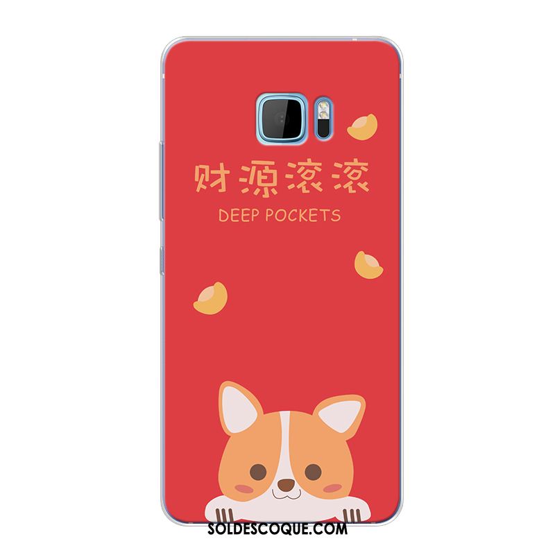 Coque Htc 10 Rouge Chat Chiens Fluide Doux Téléphone Portable Soldes