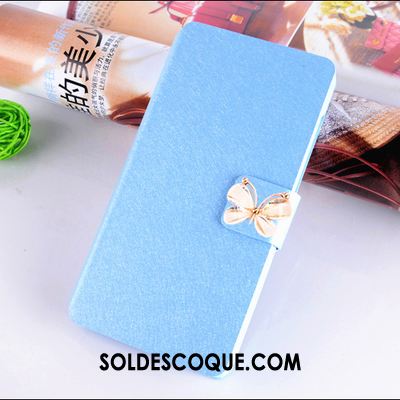 Coque Htc 10 Support Téléphone Portable Bleu Protection Étui En Cuir Soldes