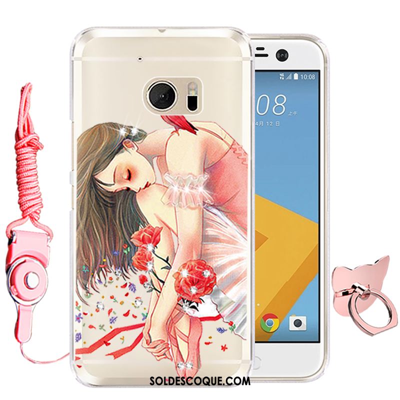 Coque Htc 10 Étui Protection Silicone Rose Téléphone Portable Pas Cher