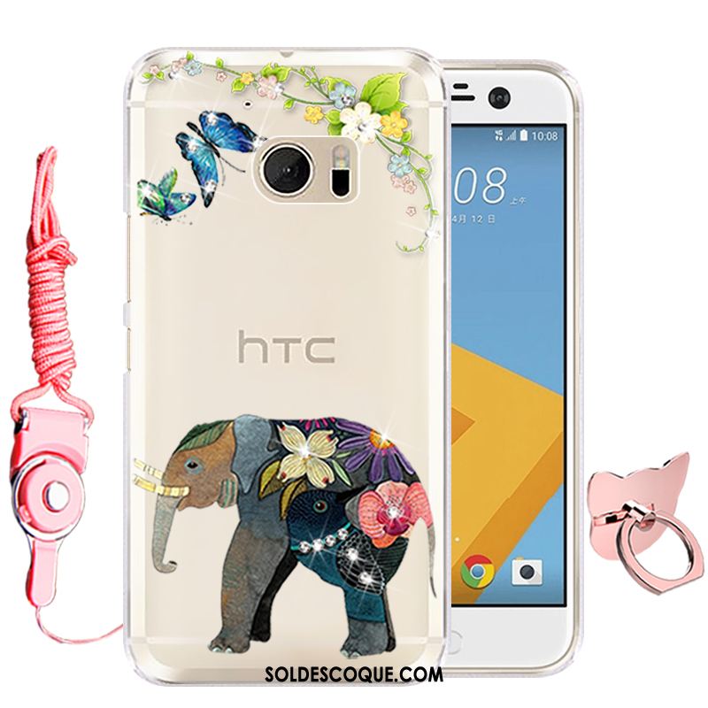 Coque Htc 10 Étui Protection Silicone Rose Téléphone Portable Pas Cher