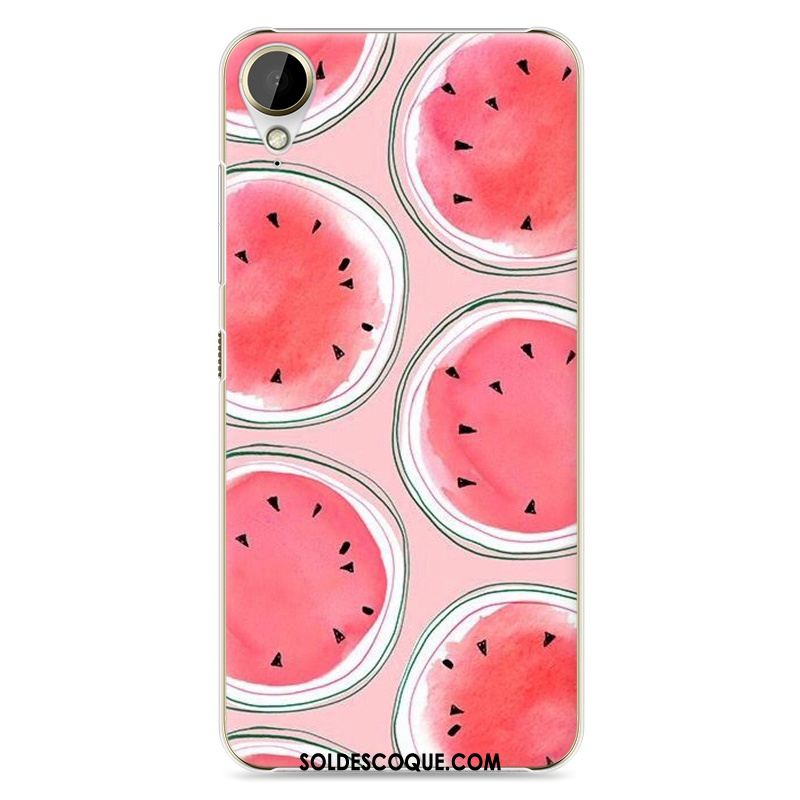 Coque Htc Desire 10 Lifestyle Peinture Dessin Animé Difficile Rose Étui Pas Cher