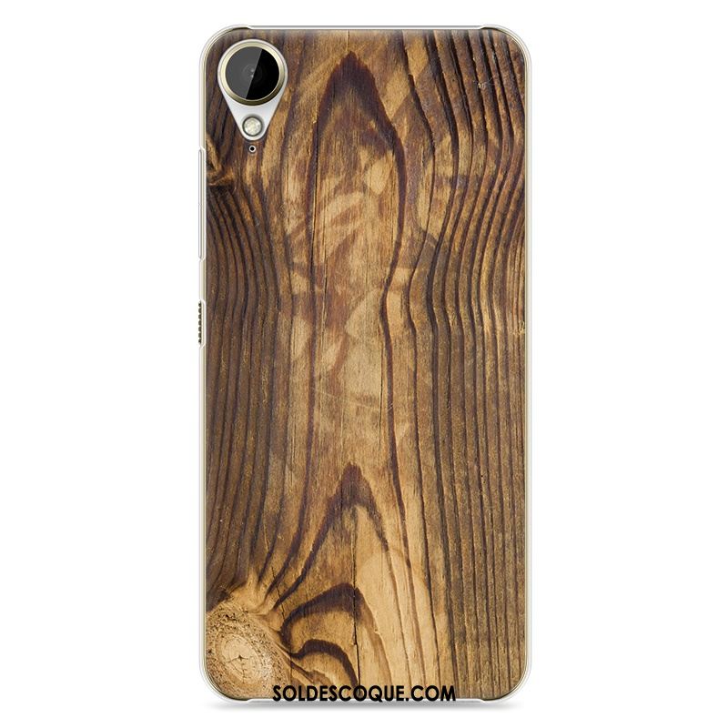 Coque Htc Desire 10 Lifestyle Simple Téléphone Portable Grain De Bois Difficile Étui Pas Cher