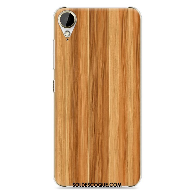 Coque Htc Desire 10 Lifestyle Simple Téléphone Portable Grain De Bois Difficile Étui Pas Cher