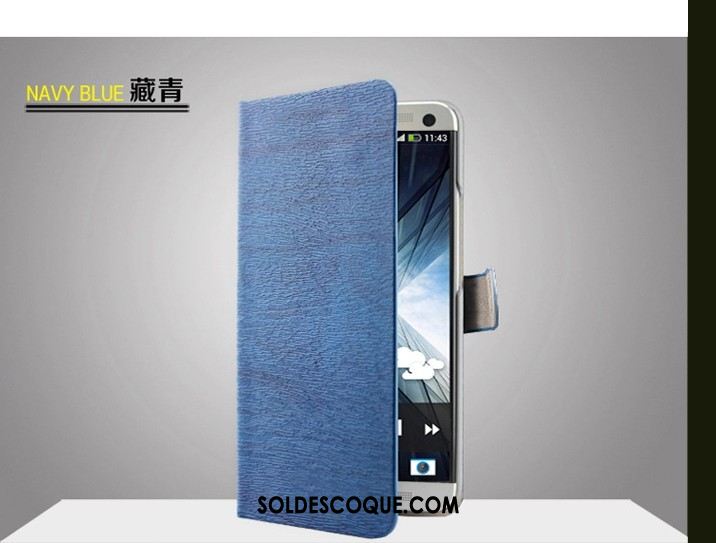 Coque Htc Desire 10 Lifestyle Téléphone Portable Bleu Étui Protection Étui En Cuir Soldes