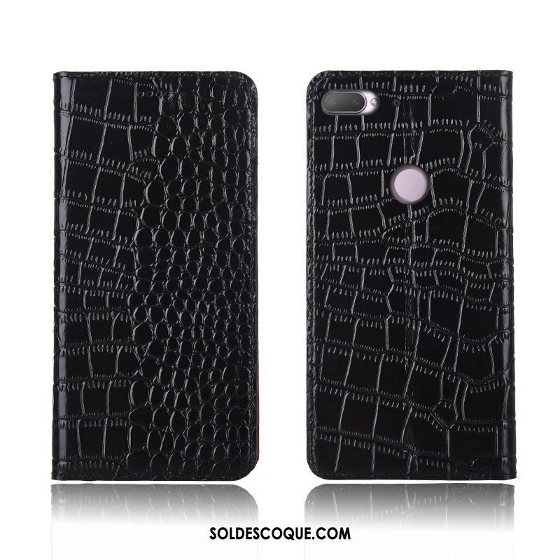 Coque Htc Desire 12+ Fluide Doux Cuir Véritable Crocodile Silicone Incassable Pas Cher