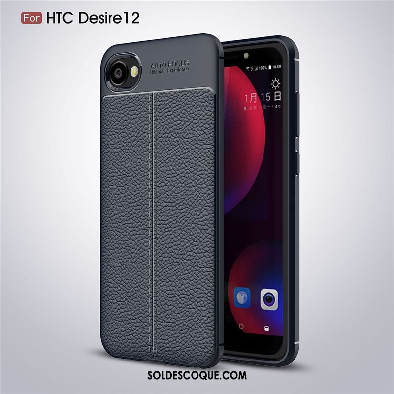 Coque Htc Desire 12 Incassable Cuir Rouge Tout Compris Créatif En Vente