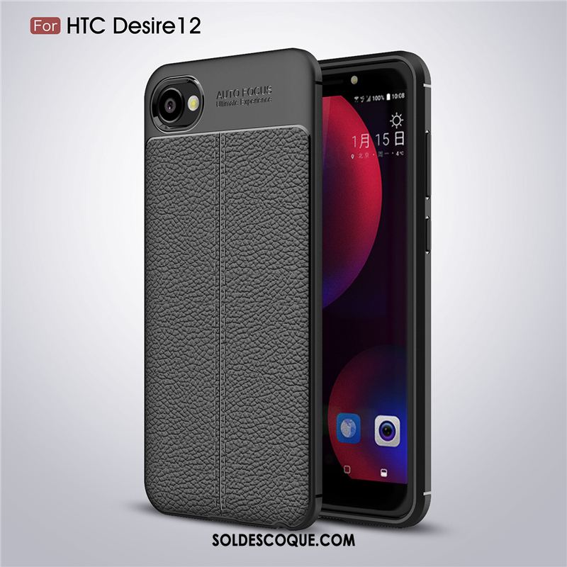 Coque Htc Desire 12 Incassable Cuir Rouge Tout Compris Créatif En Vente