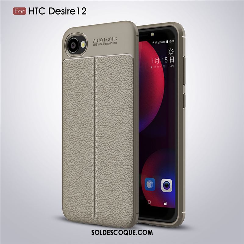 Coque Htc Desire 12 Incassable Cuir Rouge Tout Compris Créatif En Vente