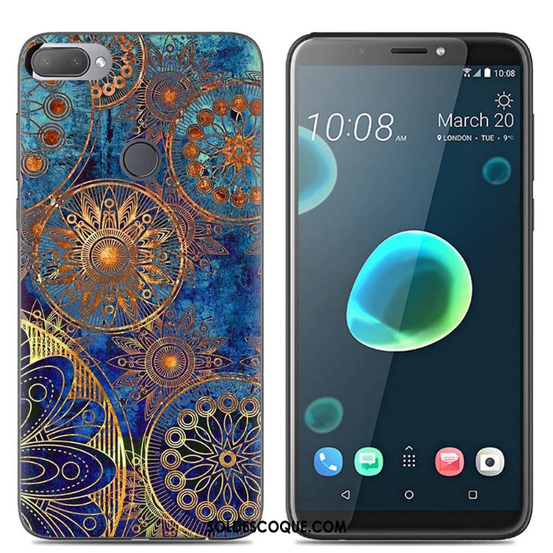 Coque Htc Desire 12+ Personnalité Créatif Silicone Multicolore Fluide Doux France