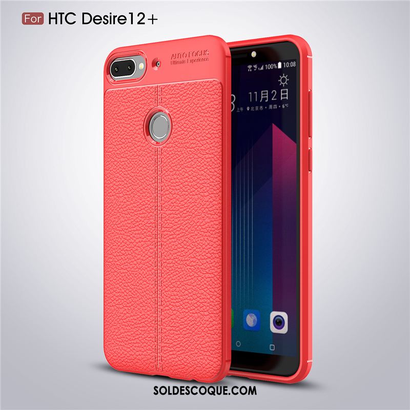 Coque Htc Desire 12+ Tendance Silicone Protection Téléphone Portable Cuir Housse En Ligne