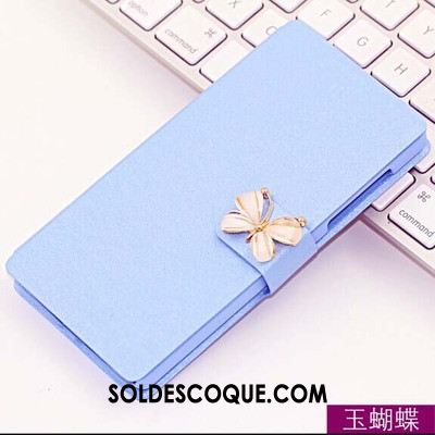 Coque Htc One A9s Bleu Téléphone Portable Étui En Cuir Protection Pas Cher