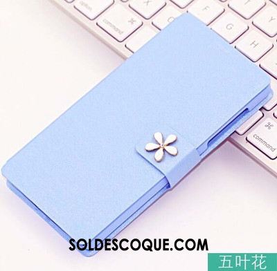 Coque Htc One A9s Bleu Téléphone Portable Étui En Cuir Protection Pas Cher