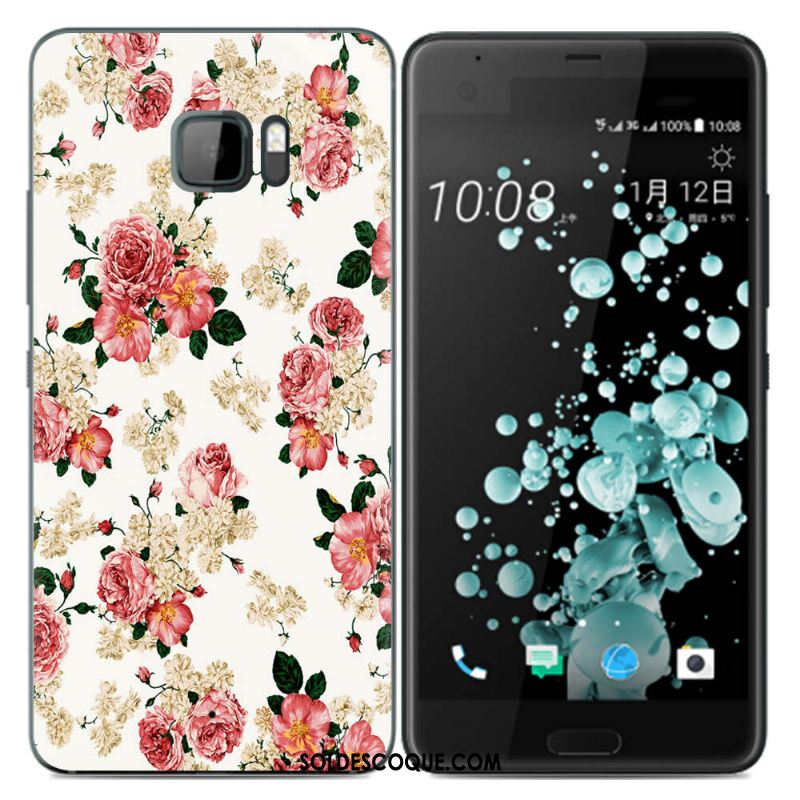 Coque Htc U Ultra Créatif Peinture Multicolore Mode Silicone Soldes