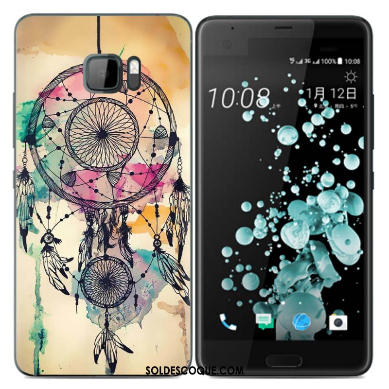 Coque Htc U Ultra Créatif Peinture Multicolore Mode Silicone Soldes