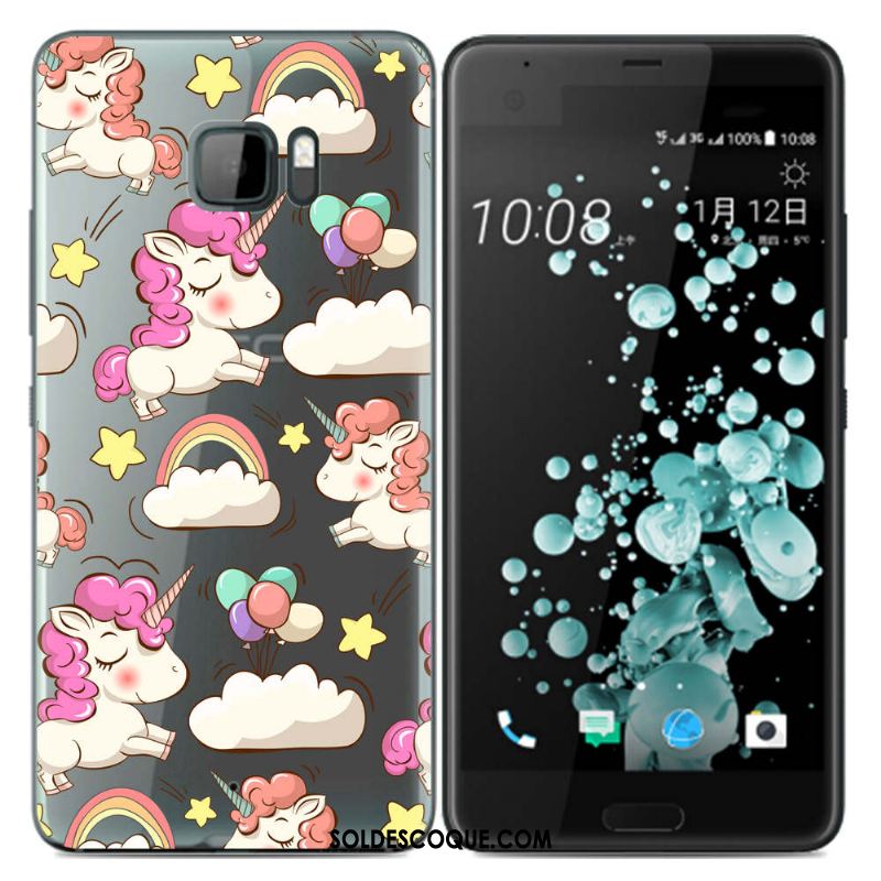 Coque Htc U Ultra Créatif Peinture Multicolore Mode Silicone Soldes