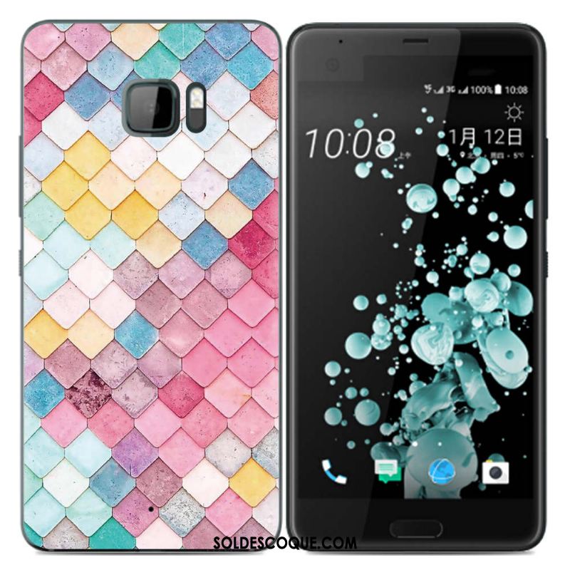 Coque Htc U Ultra Créatif Peinture Multicolore Mode Silicone Soldes