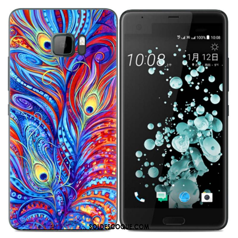 Coque Htc U Ultra Créatif Peinture Multicolore Mode Silicone Soldes