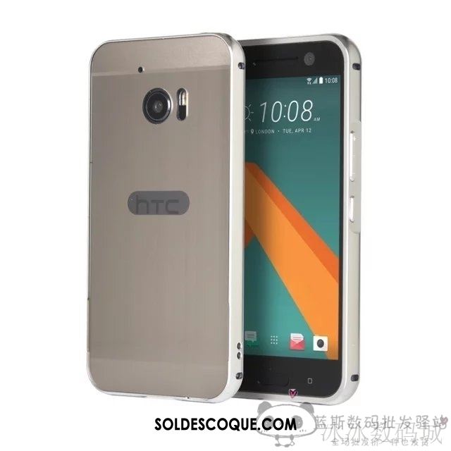 Coque Htc U Ultra Placage Border Métal Protection Couvercle Arrière Housse En Ligne