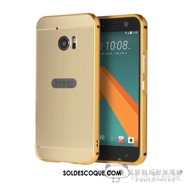 Coque Htc U Ultra Placage Border Métal Protection Couvercle Arrière Housse En Ligne