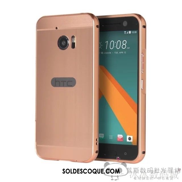 Coque Htc U Ultra Placage Border Métal Protection Couvercle Arrière Housse En Ligne