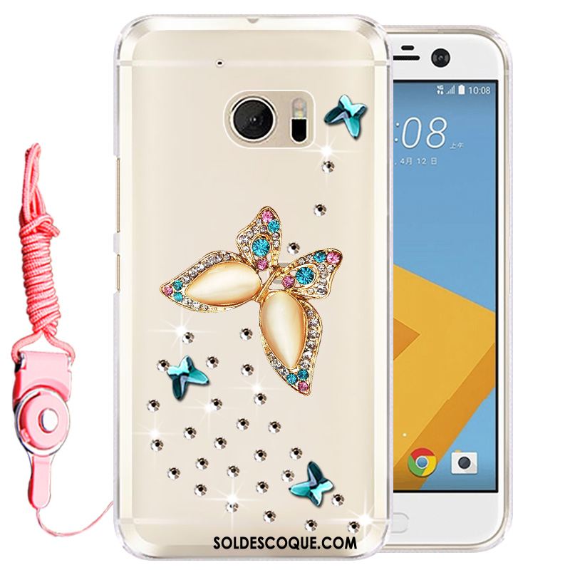 Coque Htc U Ultra Rose Téléphone Portable Étui Silicone Strass Housse Soldes