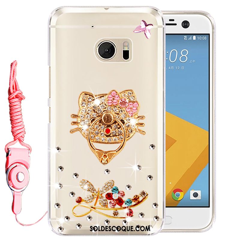 Coque Htc U Ultra Rose Téléphone Portable Étui Silicone Strass Housse Soldes