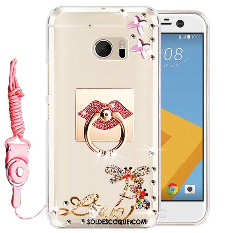 Coque Htc U Ultra Rose Téléphone Portable Étui Silicone Strass Housse Soldes