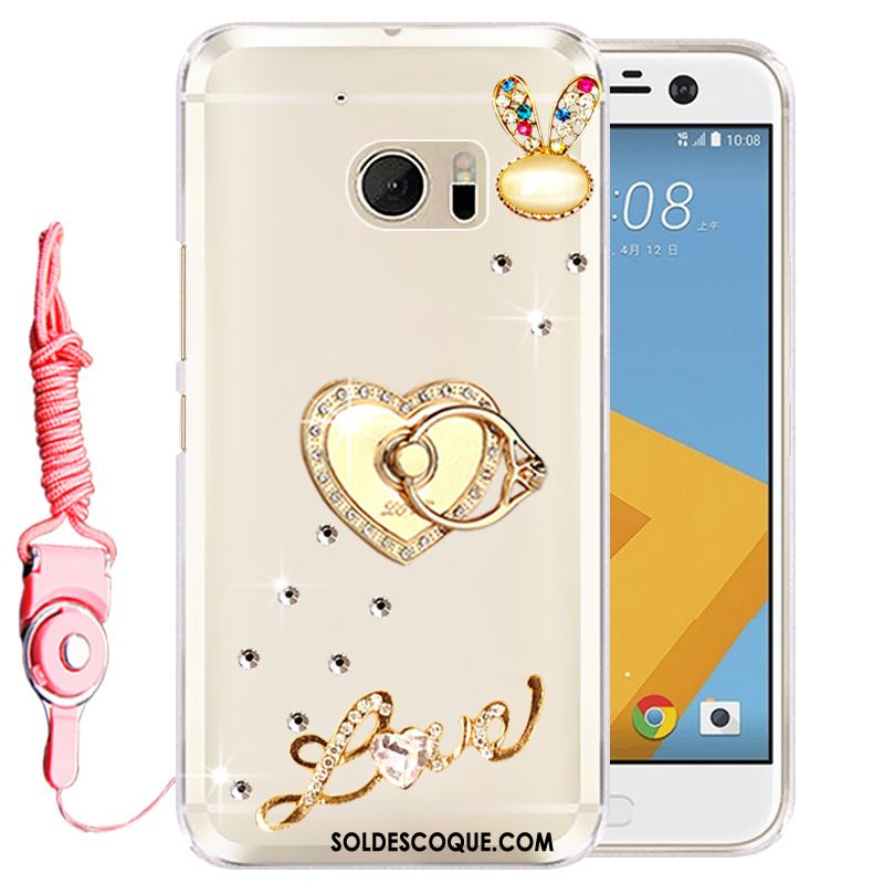 Coque Htc U Ultra Rose Téléphone Portable Étui Silicone Strass Housse Soldes