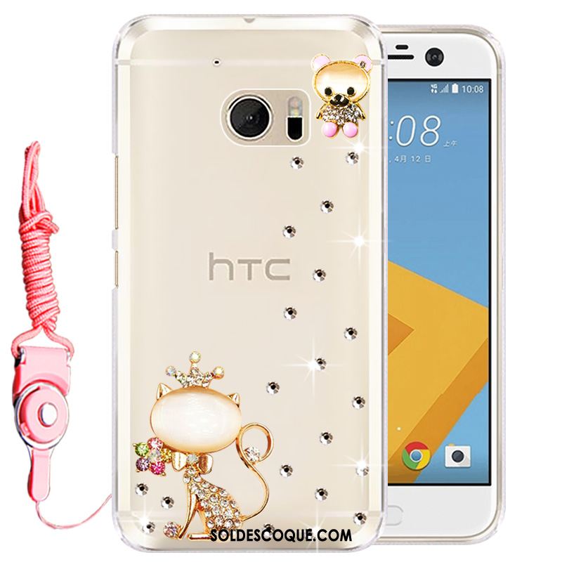 Coque Htc U Ultra Rose Téléphone Portable Étui Silicone Strass Housse Soldes